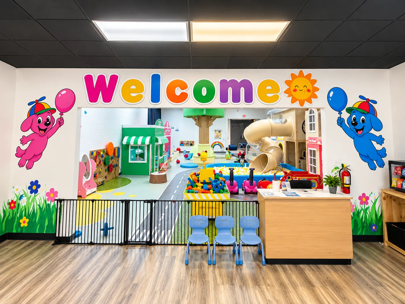 Welcome entrance to Little Haines City indoor play space